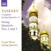 Review of Taneyev (Complete) String Quartets, Vol 1