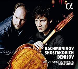 Review of RACHMANINOV; SHOSTAKOVICH; DENISOV Cello Sonatas