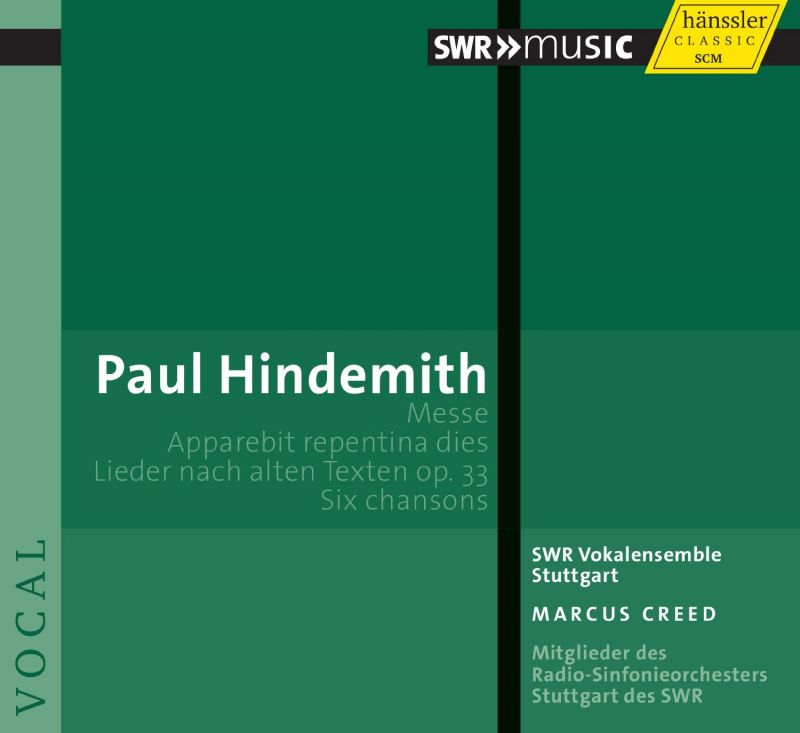 Review of HINDEMITH Messe. Six Chansons. Apparebit repentina dies