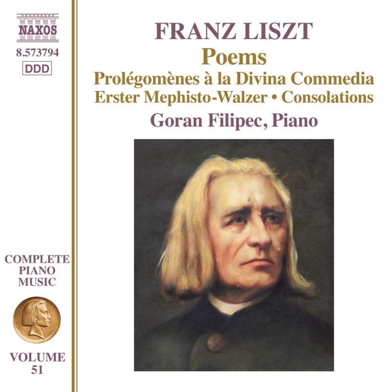 Review of LISZT Complete piano music Vol 51: "Poems" (Goran Filipec)